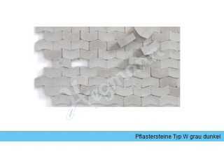 Juweela Pflastersteine Typ W - dunkelgrau , 10.000 Stk., Material: