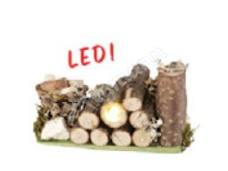KAHLERT Holzlager mit Holzkorb und Strahlerbeleuchtung inkl. LED