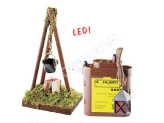 KAHLERT Krippenlicht-Set, Lagerfeuer und Laterne mit LED