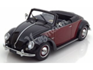 KK scale KKDC180112 VW Beetle Cabrio Hebmueller, 1949, black/darkr