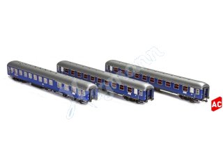 HOBBYTRAIN H43024 H0 1:87 3er Set Personenwagen – DB, Messezug Hannover, Ep.IV, AC