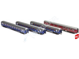 HOBBYTRAIN H43023 H0 1:87 4er Set Personenwagen – DB, Messezug Hannover, Ep.IV, AC