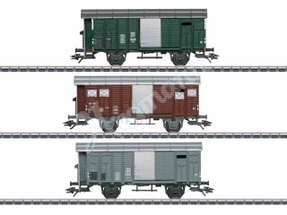 Güterwagen-Set mit gedeckten Güterwagen K3