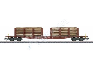 Märklin 47154 H0 1:87 Rungenwagen einzeln aus Set Holztransport