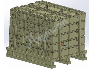 8 Palletten mit Gewehrmunitio