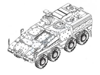 Arsenal-M 211200031 H0 1:87 BOXER A0 Führungsfahrzeug, exakter 1:87 Plastikbausatz mit Decalsatz, öffenbaren Luken und weiterem Zubehör