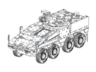 Arsenal-M 211200021 H0 1:87 BOXER A0 Infantriegruppenfahrzeug BW neu - detailliertes Plastikmodell in exakt 1:87 mit Decalsatz