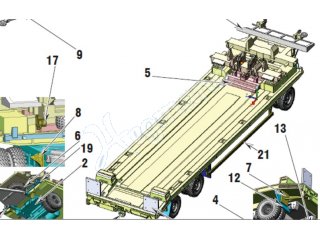 ARSENAL-M / miniTank 111300731 Brückentransportanhänger (für Biber-Brücke)