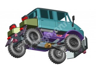 ARSENAL-M / miniTank 111206741 Unimog Doppelkabine Flugzeugschlepper mit Schleppstange