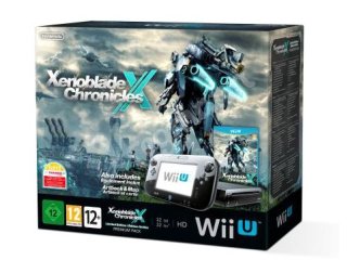 Spielekonsole WiiU Premium Pack schwarz + Xenoblade Chronicles X