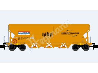 nme 211610 Getreidewagen Tagnpps 101m³ INTERFRACHT, orange, NACCO, 1. Betr.nr.