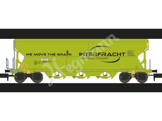 nme 214601 Getreidewagen Tagnpps 101m³ INTERFRACHT, neongrün, 2. Betr.nr.