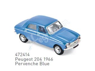 NOREV 472414 H0 1:87 Peugeot 204 1966 - Pervenche Blue