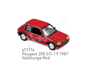 NOREV 471716 H0 1:87 Peugeot 205 GTi 1.9 1987 - Vallelunga Red