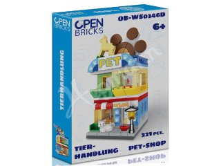 OPEN BRICKS OB-WS0346D Kleine Tierhandlung/Tierbedarf-Laden