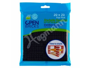 OPEN BRICKS OB-P20BK4 Open Bricks Baseplate 20x20 black (4)