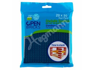 OPEN BRICKS OB-P20EB4 Open Bricks Baseplate 20x20 ocean blue( 4)