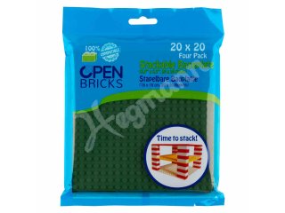 OPEN BRICKS OB-P20OG4 Open Bricks Baseplate 20x20 olive green (4)