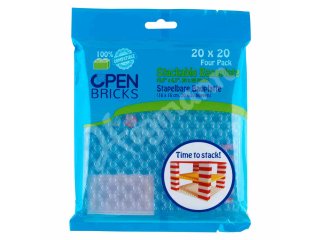 OPEN BRICKS OB-P20TC4 Open Bricks Baseplate 20x20 transparent clear (4)