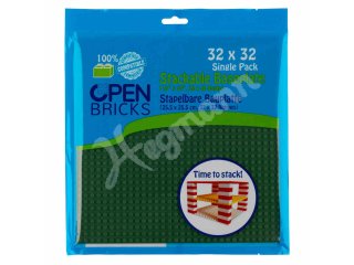 OPEN BRICKS OB-P32OG1 Open Bricks Baseplate 32x32 olive green (1)