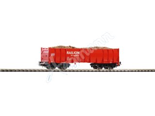 Modell eine offenen Güterwagens RAILION LOGISTICS DB AG mit Ladegu