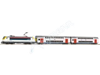 PIKO 59108 PIKO SmartControl WLAN Set mit Bettungsgleis SNCB Doppelstock-Personenzug
