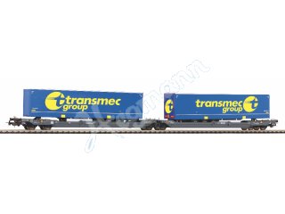 Piko 58971 Taschenwagen T3000e mit 2 Transmeg Containern