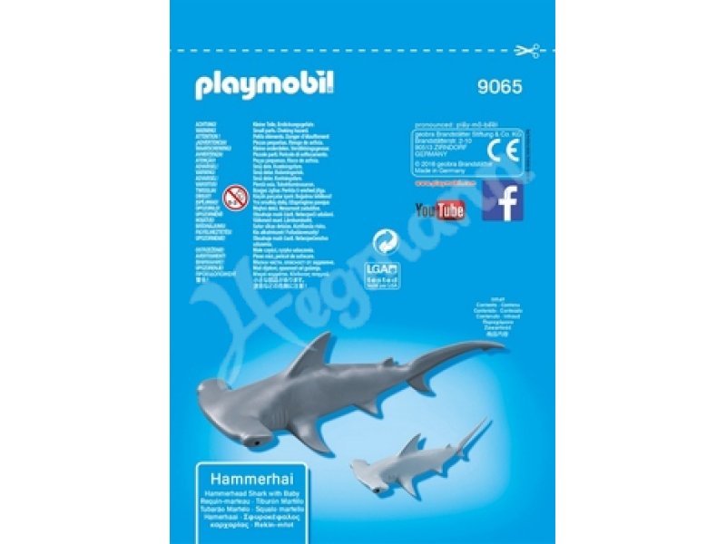 PLAYMOBIL Tüte 9065 Hammerhai Hai-Fisch Baby-Hammerhai Shark   Zoo Aquarium NEU 
