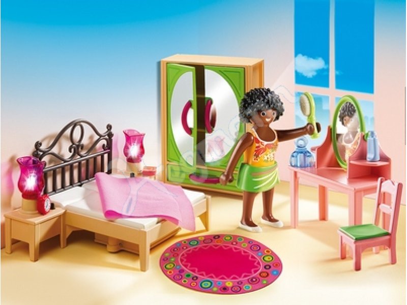 Schlafzimmer mit Schminktischchen /&  5304 Playmobil 5309 Babyzimmer mit Wiege