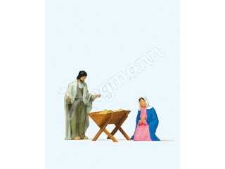 Maria und Josef mit Krippe