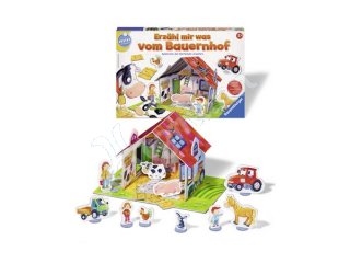 Serie: Spielen und Lernen / 1 Bauernhaus, 1 Dach, 10 Spielfiguren,