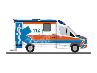 Rietze Strobel RTW´18 Ambulanz Erfur H0 1:87 Modell-Miniatur