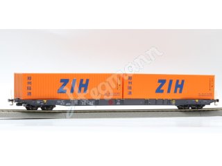 Rocky Rail IGRA Containertragwagen Sggnss 80 Ermewa, beladen mit 2 Containern ZIH (HO) 1:87