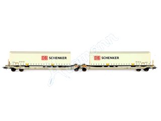 Taschenwagen AAE Cargo DB Schenker mit 2 Aufliegern Schenker
