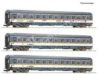 ROCO 74018 H0 3-tlg. Set: Eurofima-Wagen, alex