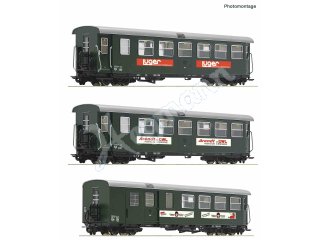 ROCO 34034 H0e 3-tlg. Set: Schmalspur-Personenwagen