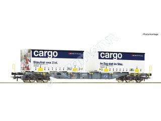 ROCO 77341 H0 1:87 Containertragwagen + SBB Cargo Wechselbehältern