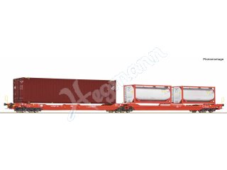 ROCO 77400 H0 Container-Doppeltragwagen