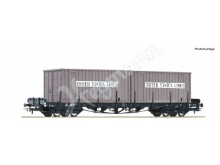 ROCO 76714 H0 1:87 Rungenwagen + States Lines Container