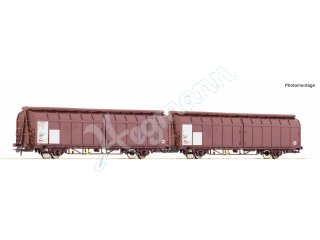 ROCO 6600096 H0 Schiebewandwagen-Doppeleinheit, PKP Cargo