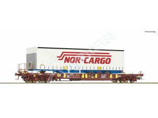 ROCO 76222 H0 1:87 Taschenwagen T3 + Nor Cargo Trailer