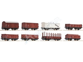 Roco 1:87 H0 Gleichstrom 8-teiliges Set Güterwagen der DB