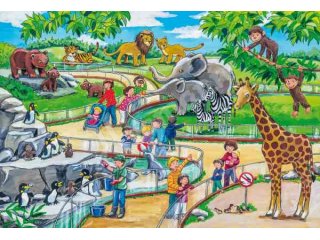 Schmidt-Spiele 56218 Ein Tag im Zoo, 3x24 Teile