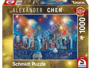 Schmidt-Spiele 59649 Freiheitsstatue mit Feuerwerk