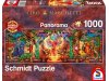 Schmidt-Spiele 59615 Panoramapuzzle, Im Reich des Feuervogel