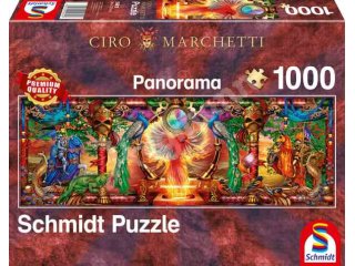 Schmidt-Spiele 59615 Panoramapuzzle, Im Reich des Feuervogel