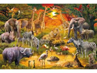 Schmidt-Spiele 56195 Tiere in Afrika, 150 Teile