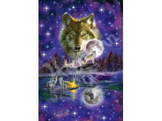 Schmidt-Spiele 58233 Wolf im Mondlicht