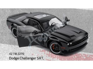 SOLIDO 421182270 1:18 Dodge Challenger SRT Hellcat, schwarz, Die-cast, Fensterkarton mit Kunststoffsockel