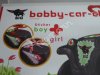 Schwarzes Bobby-Car in 2 Totenkopf-Designs für Mädchen oder Jungen
